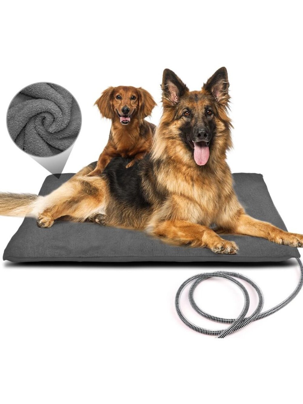 Cozy Outdoor Heated Pet Bed with Waterproof Cover, Soft Electric Heating Pad XL